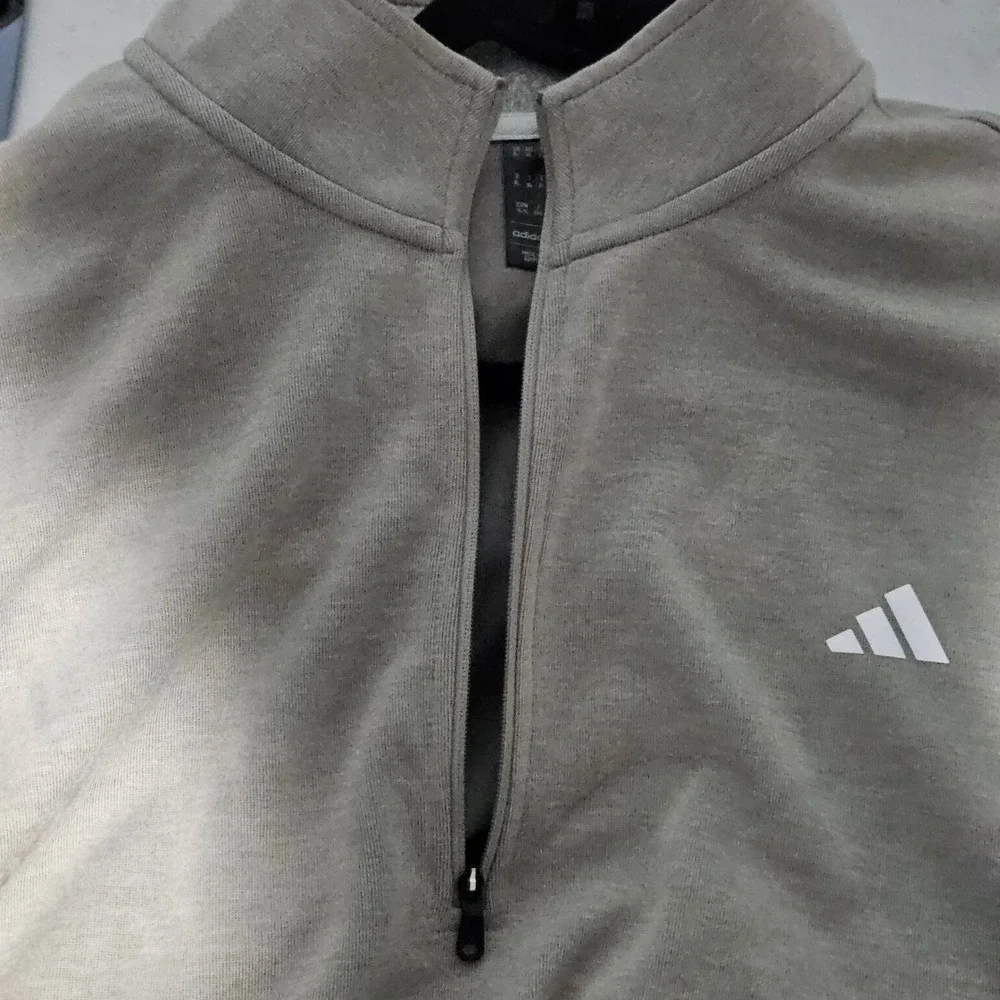 Adidas Mens Elevated 1/4 Zip Pullover Sweatshirt Gray XL Style ADVRO884‎